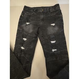 Brooklyns Best Stretch Denim Distressed Sz16 28X29 Ripped Zipper